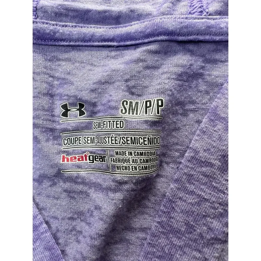 Under Armour Woman’s Semi Fitted Hooded Athletic Shirt Size S, Running Training - Picture 5 of 5